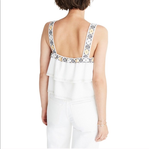 NWT // MADEWELL Embroidered Tier Top - Picture 2 of 4